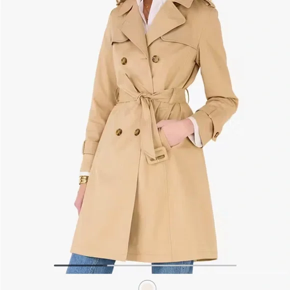 Kate Spade Classic Trench Coat NWT size XS - Picture 4 of 9